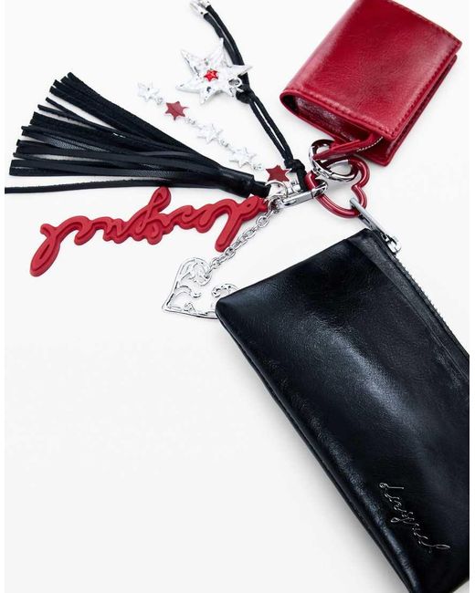 Desigual Red Small Charm Wallet