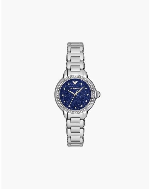Emporio Armani Blue Three-Hand, Stainless Steel Watch, Ar11630