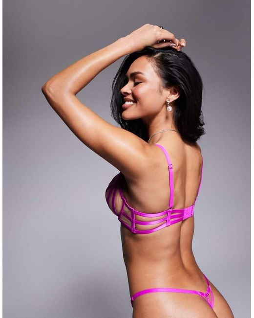 Tanga Morado Sheer Desire De Ann Summers de color Purple
