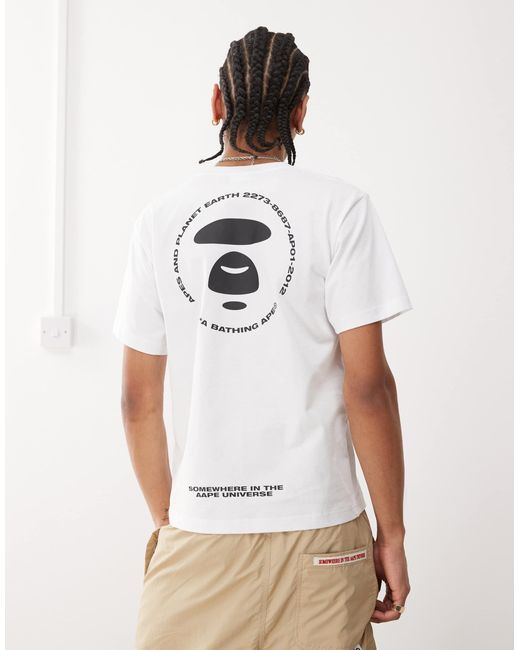 Aape by a bathing ape - t-shirt avec logo au dos Aape By A Bathing Ape pour homme en coloris White