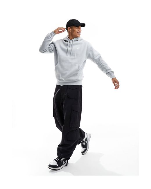 Sudadera con capucha en club Nike de hombre de color Gray