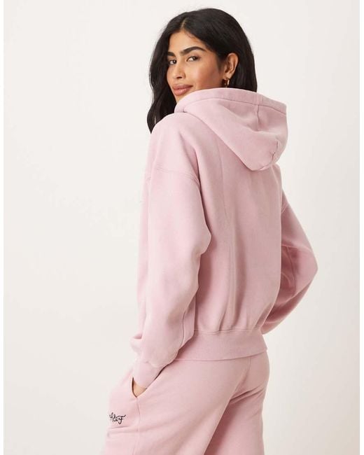 Abercrombie & Fitch Pink Chest Logo Hoodie Co-Ord
