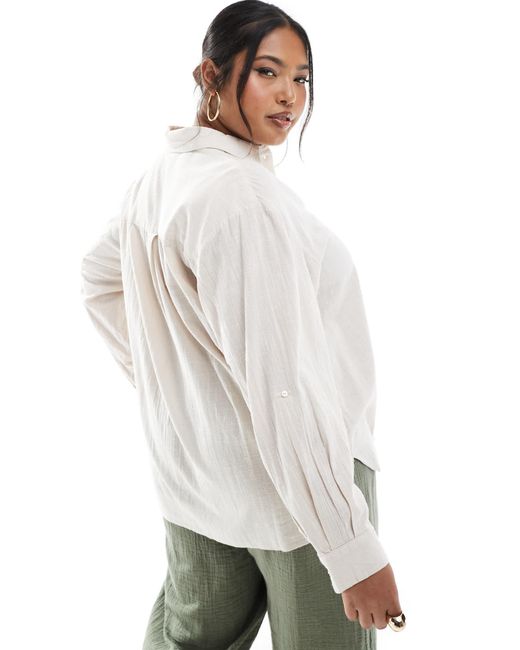 ONLY White – oversize-hemd