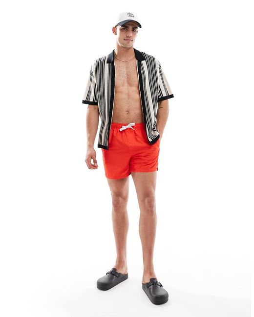 Only & Sons Red Swim Shorts for men