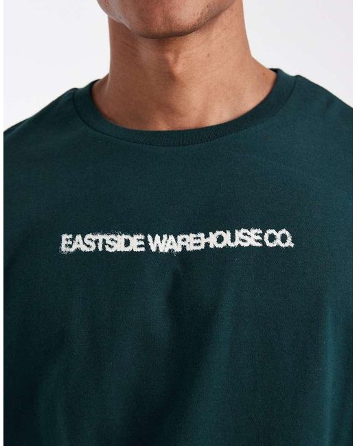 ASOS Green Boxy Oversized T-shirt With New York Graphic for men