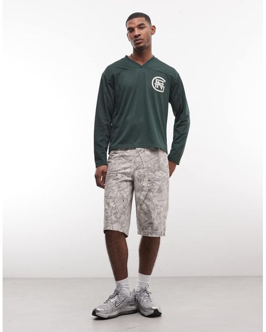 Good For Nothing Gray Oversized Long Sleeve Hockey Jersey for men