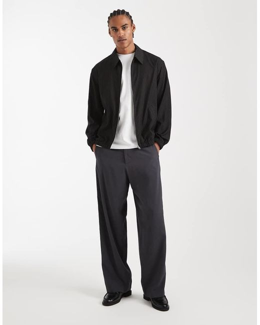 ASOS Black Pinstripe Jacket for men
