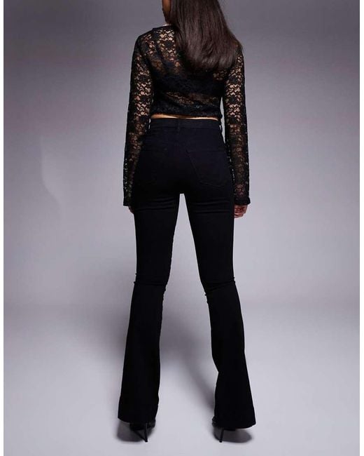 River Island Black Flare Jean