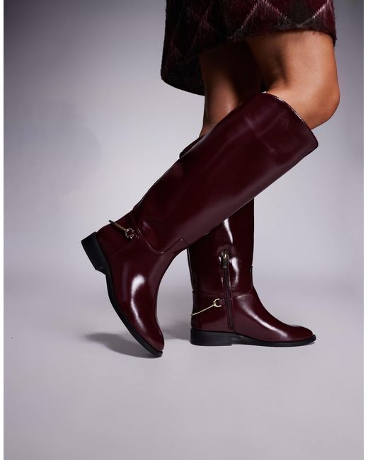 River Island Purple Riding Knee Boots