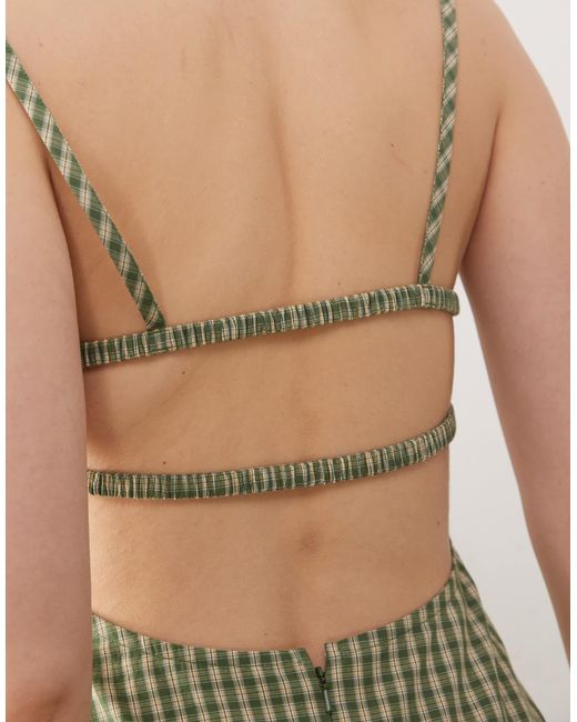 Collusion Green – rückenfreies maxikleid