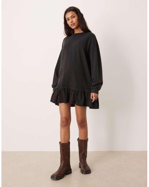 ASOS Brown Sweat Mini Dress