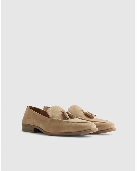River Island Natural Suede Loafers for men