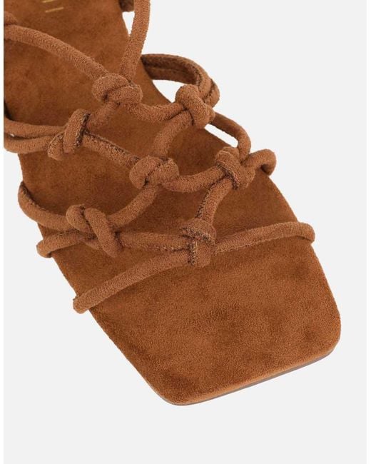 SIMMI Brown Aliana Flat Sandals