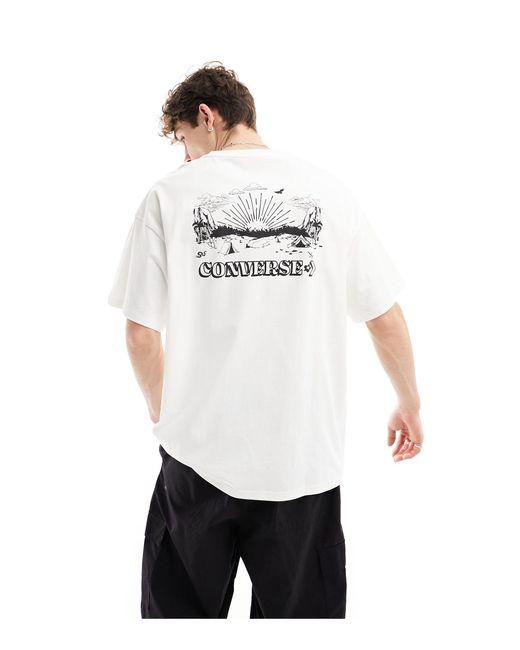 Camiseta festival line scape Converse de hombre de color White