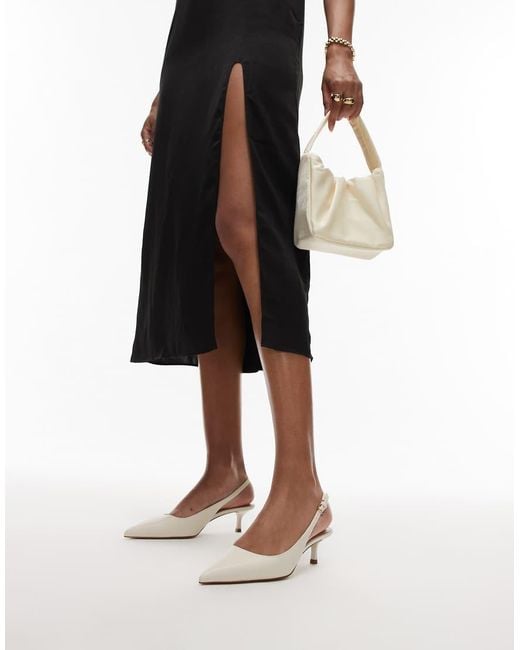 Mango Natural Pointed Kitten Heel