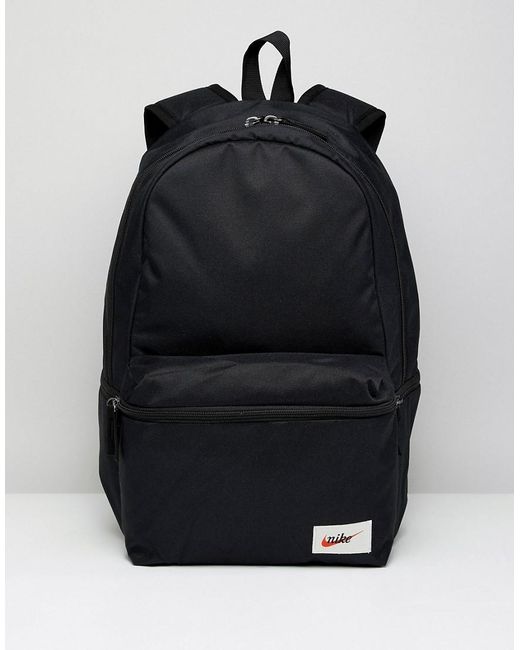 Nike Black Heritage Backpack for men