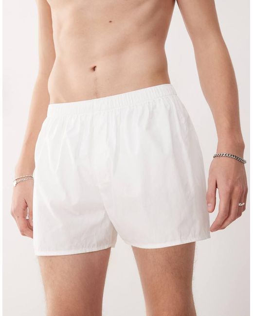 Confezione Da 2 Paia Di Boxer Bianchi E Neri A Quadri di Weekday in Pink da Uomo