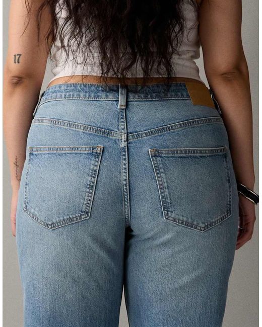 ASOS Blue Asos Design Curve Ankle Grazer Comfort Stretch Straight Leg Jeans