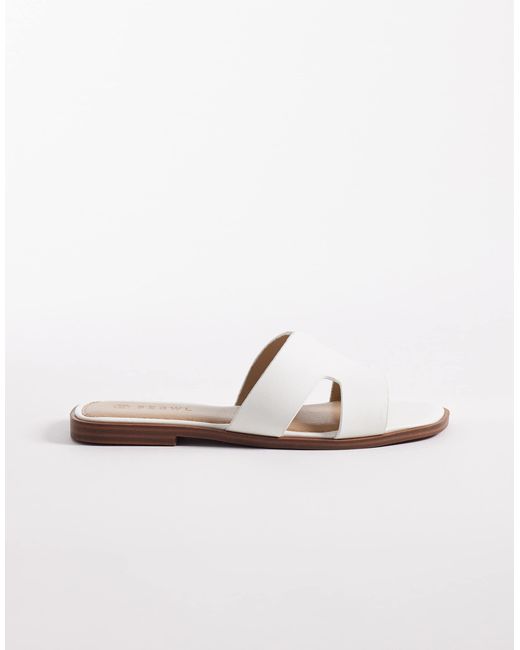 SEQWL White – storke – flache sandalen
