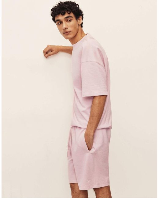 Pull&Bear – bermuda-jogginghose in Pink für Herren