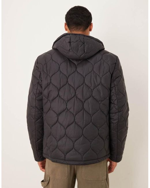 Barbour Gray Re-engineered Hooded Spey Quilted Jacket for men