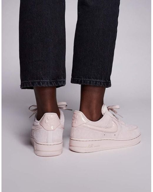Nike Pink Air Force 1 '07 Bubble Swoosh Trainers