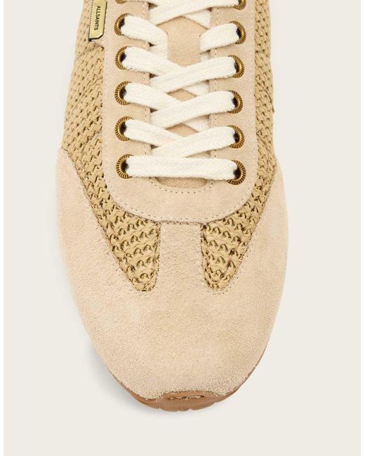 AllSaints Natural Liam Low Top Textured Sneakers