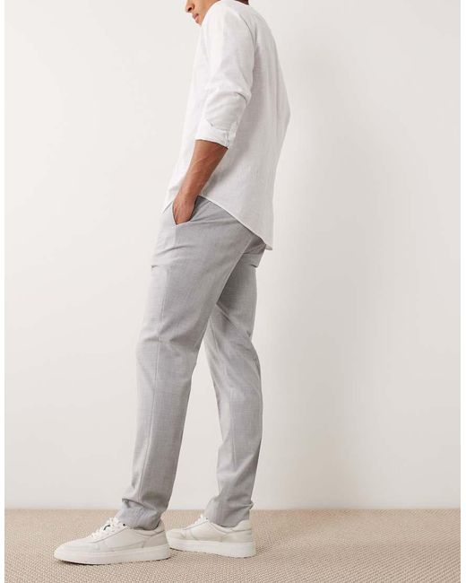 Mango Gray Paris Super Slim Fit Suit Trouser Co-ord for men