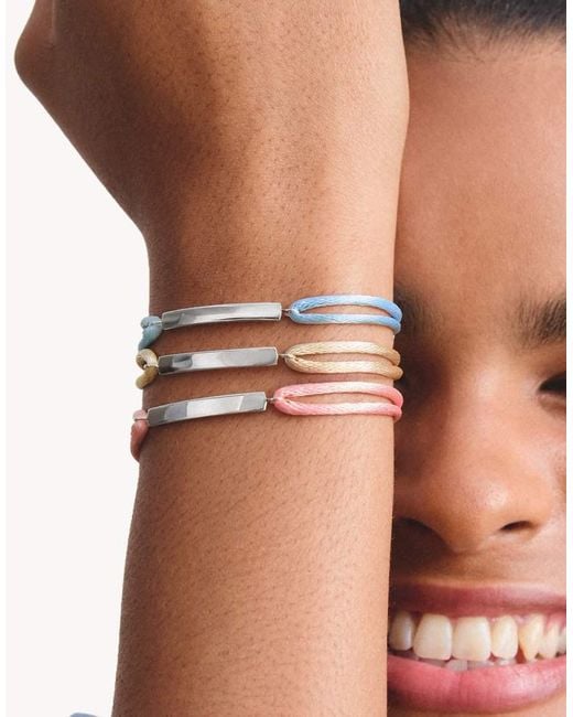 Thomas Sabo Natural Textile Bracelet Engravable Beige