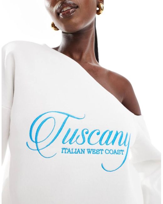 White slouchy sweatshirt sale