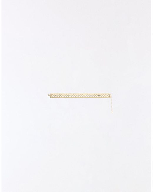 Bershka Metallic Mirror Choker Necklace