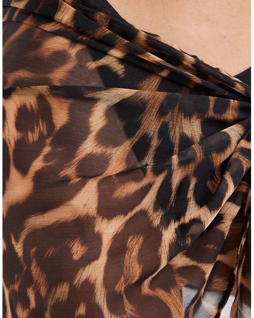 ASOS Brown Animal Print Beach Sarong