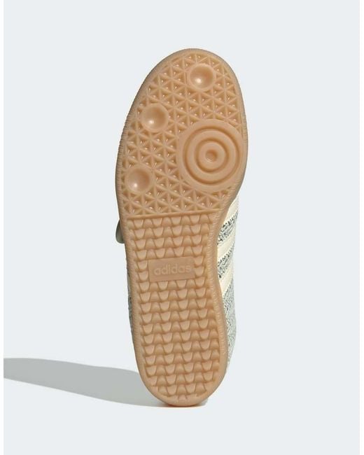 Adidas Originals Gray Samba Mary Jane Flats