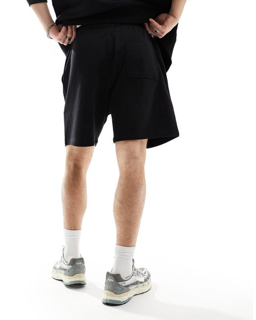 Weekday Black Jersey Shorts for men