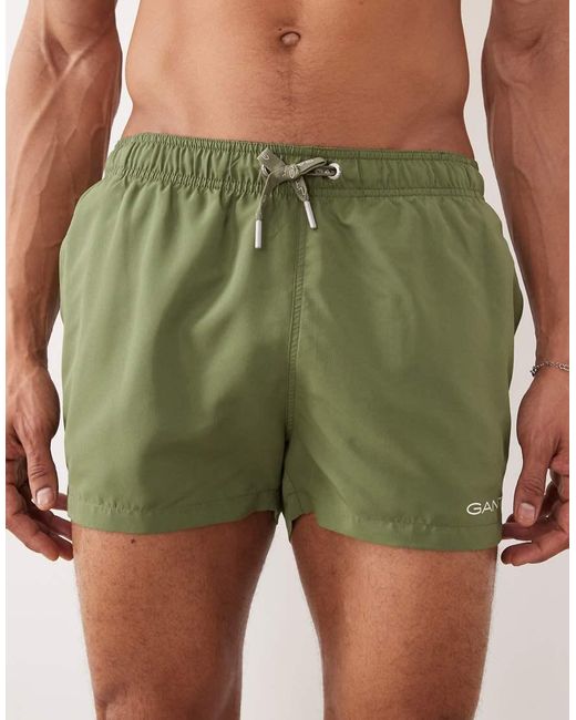 Gant Green Quick Dry Logo Swim Shorts for men