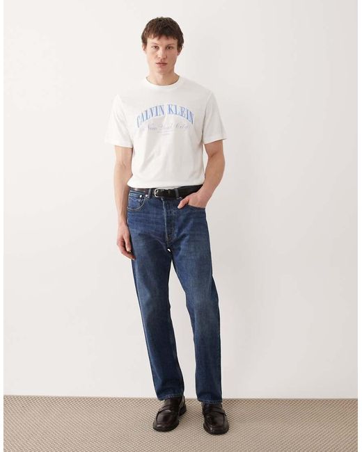 Calvin Klein White Graphic T-Shirt for men
