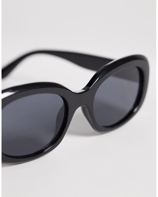 Mango Blue Round Sunglasses
