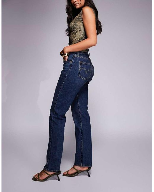 Levi's Blue 501 Hourglass Straight Jeans
