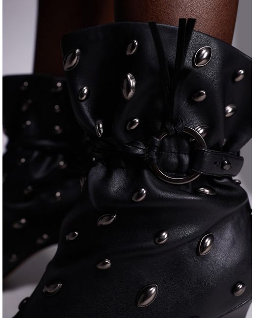 ASOS Black – emil – mit nieten besetzte ankle-boots