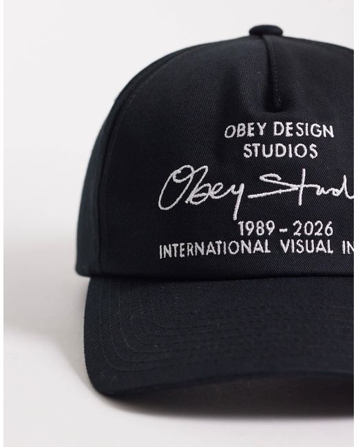 Obey Blue Design Studios Five Panel Strapback Cap
