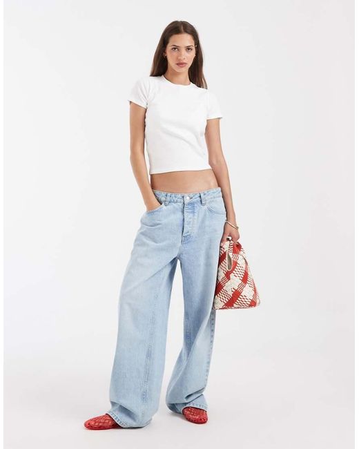 Hollister White Ribbed Baby Tee