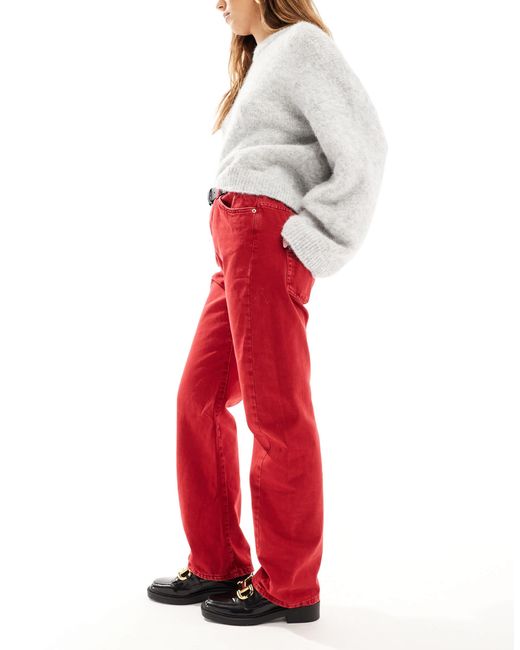 Pull&Bear Red baggy Jean