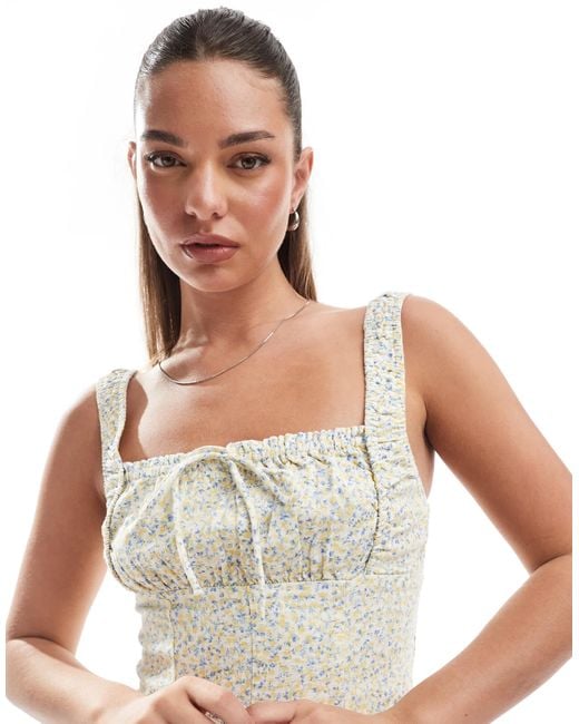 Cotton On White Cotton On Riley Corset Mini Dress