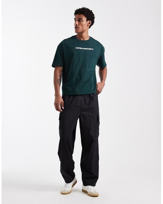 ASOS Green Boxy Oversized T-shirt With New York Graphic for men