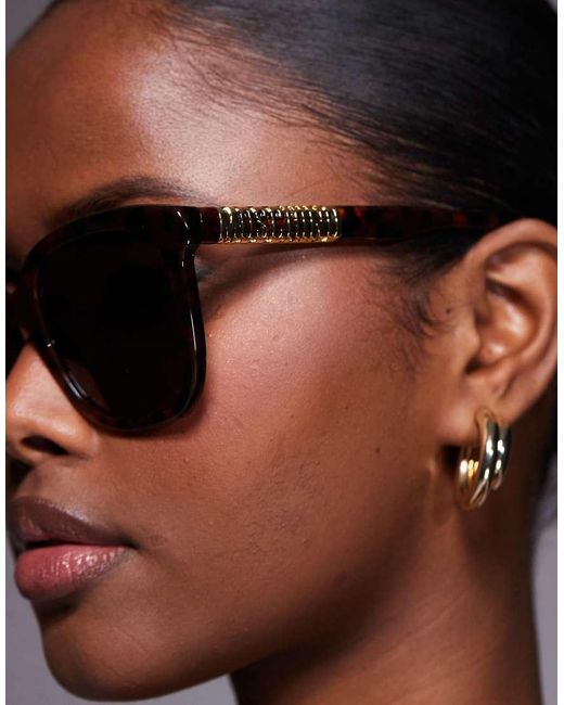 Moschino Brown Moschino Square Sunglasses