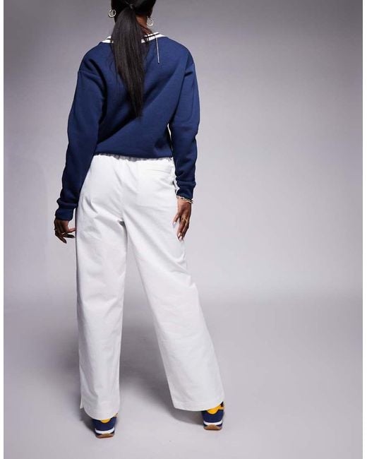 Pantaloni Con Fondo Ampio Color Crema di Nike in Blue
