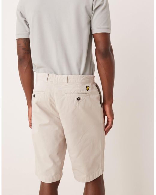 Lyle & Scott – chino-shorts in Natural für Herren