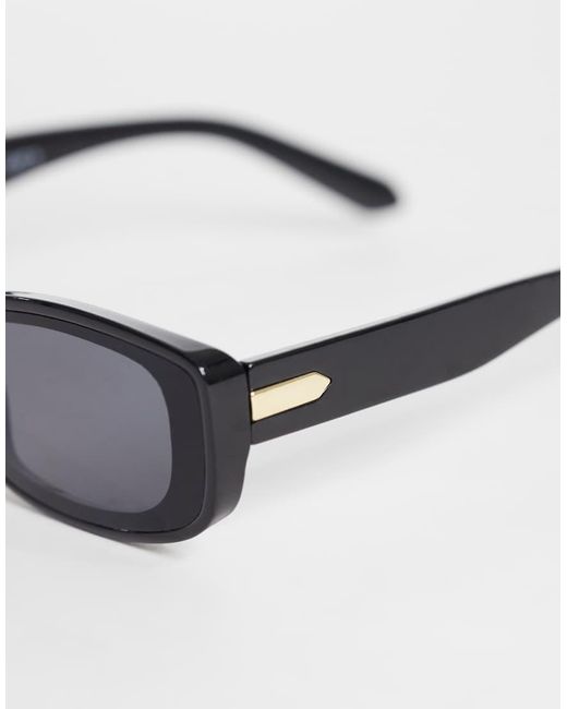 New Look Black Rectangle Sunglasses