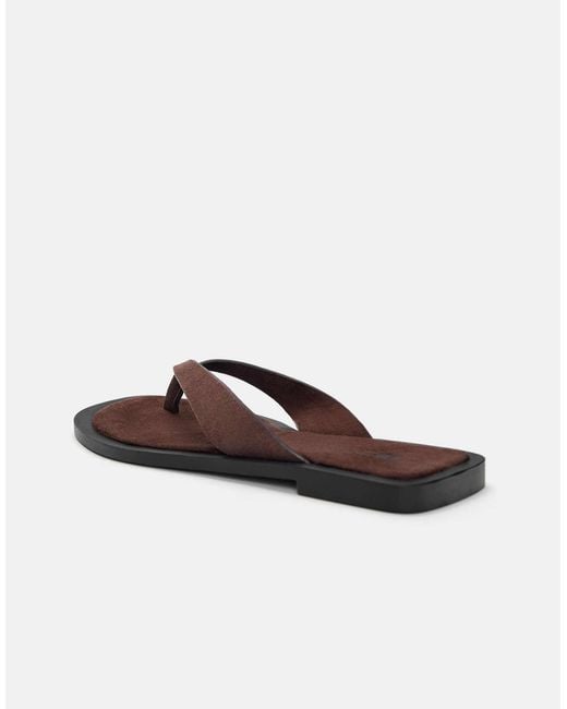 Pull&Bear Brown – flache sandalen