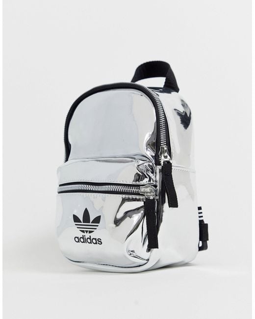 Adidas Originals Metallic – Schimmernder Mini-Rucksack mit Trefoil-Logo